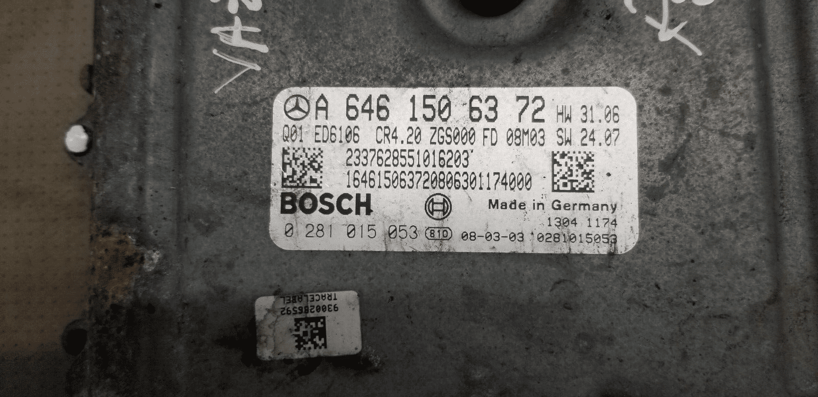 Mercedes Sprinter ECU Engine Control Unit A6461506372 0281015053 - Image 3