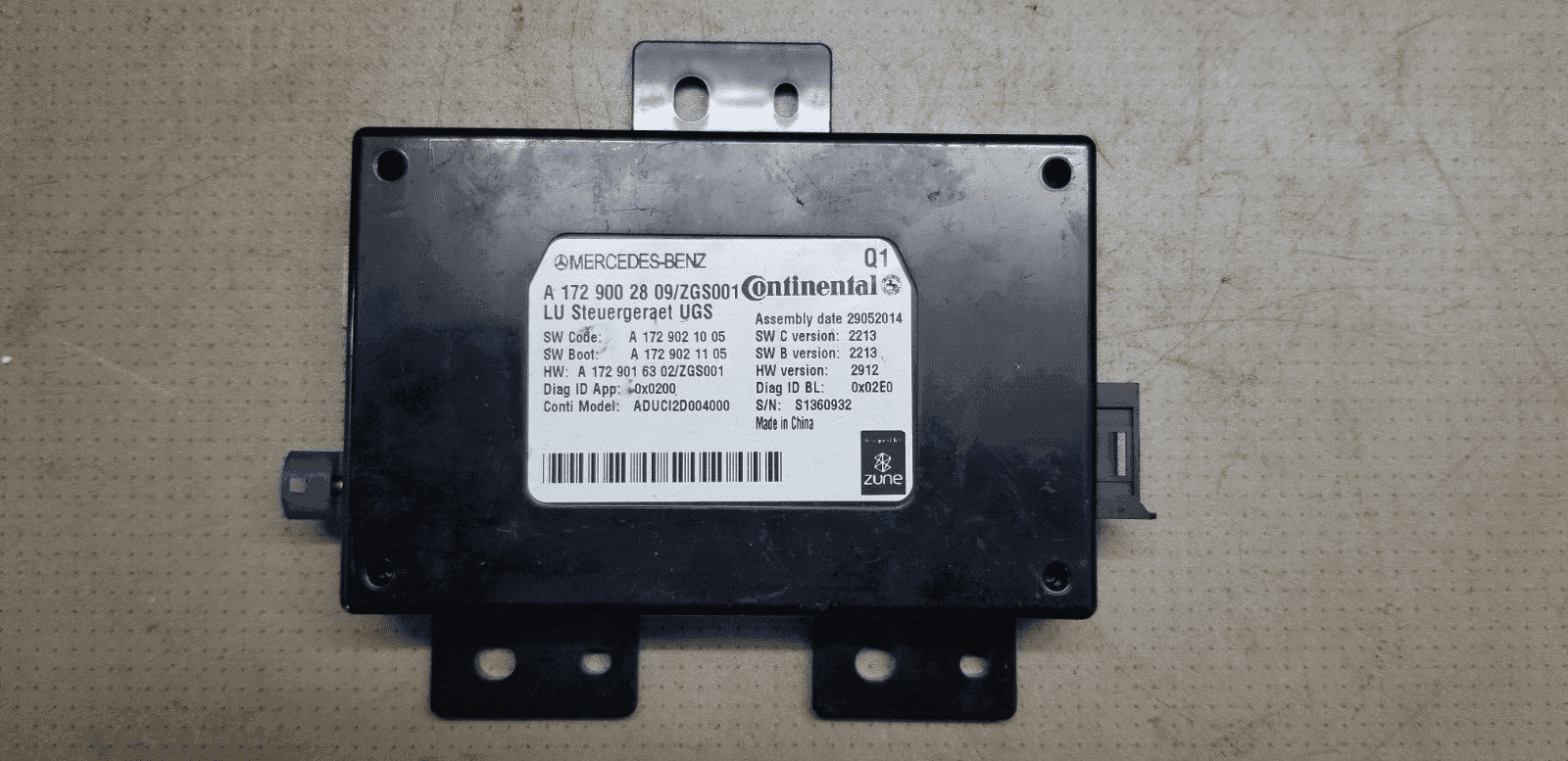 Mercedes W176 W204 W212 Pre Collision Cruise Control Radar Sensor A1729002809