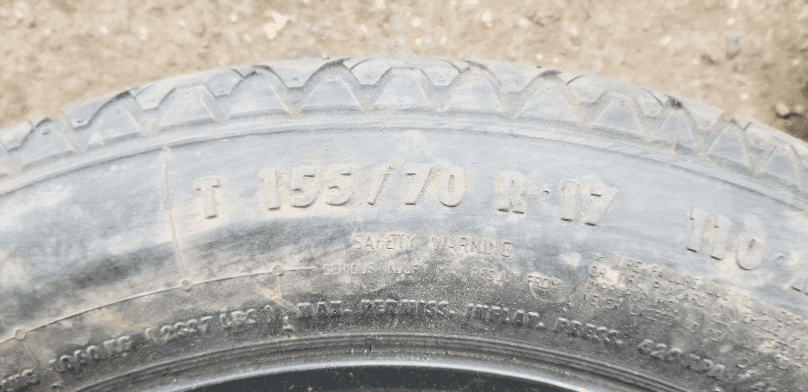 Mercedes W212 Spare Wheel Saver Steel R17 Tyre Continental 155/70 A2124000002 - Image 6