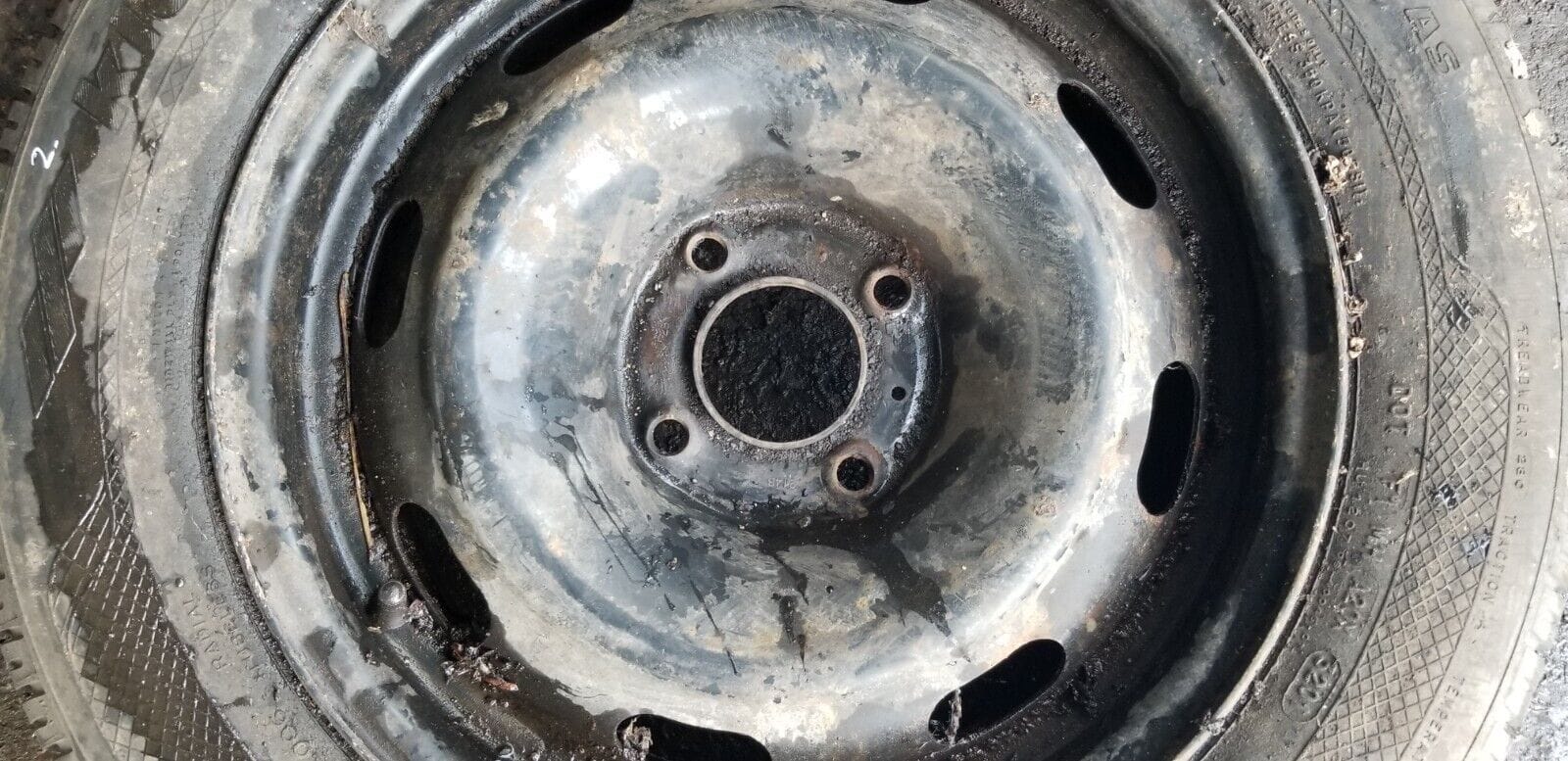 STEEL WHEEL AND TYRE 195/65R15 4 STUD - Image 3