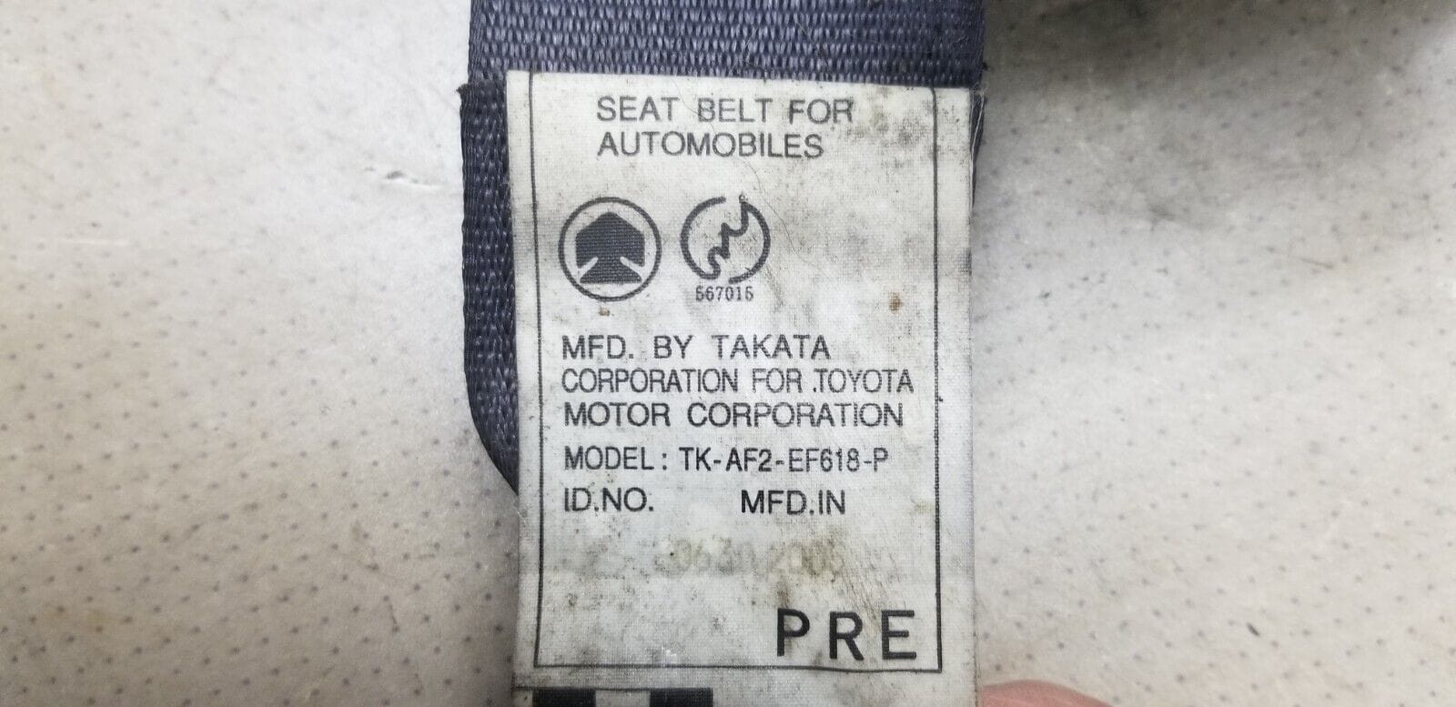 Toyota Land Cruiser Seat Belt 02-09 J120 Driver Right Front Grey TK-AF2-EF618-P - Image 6