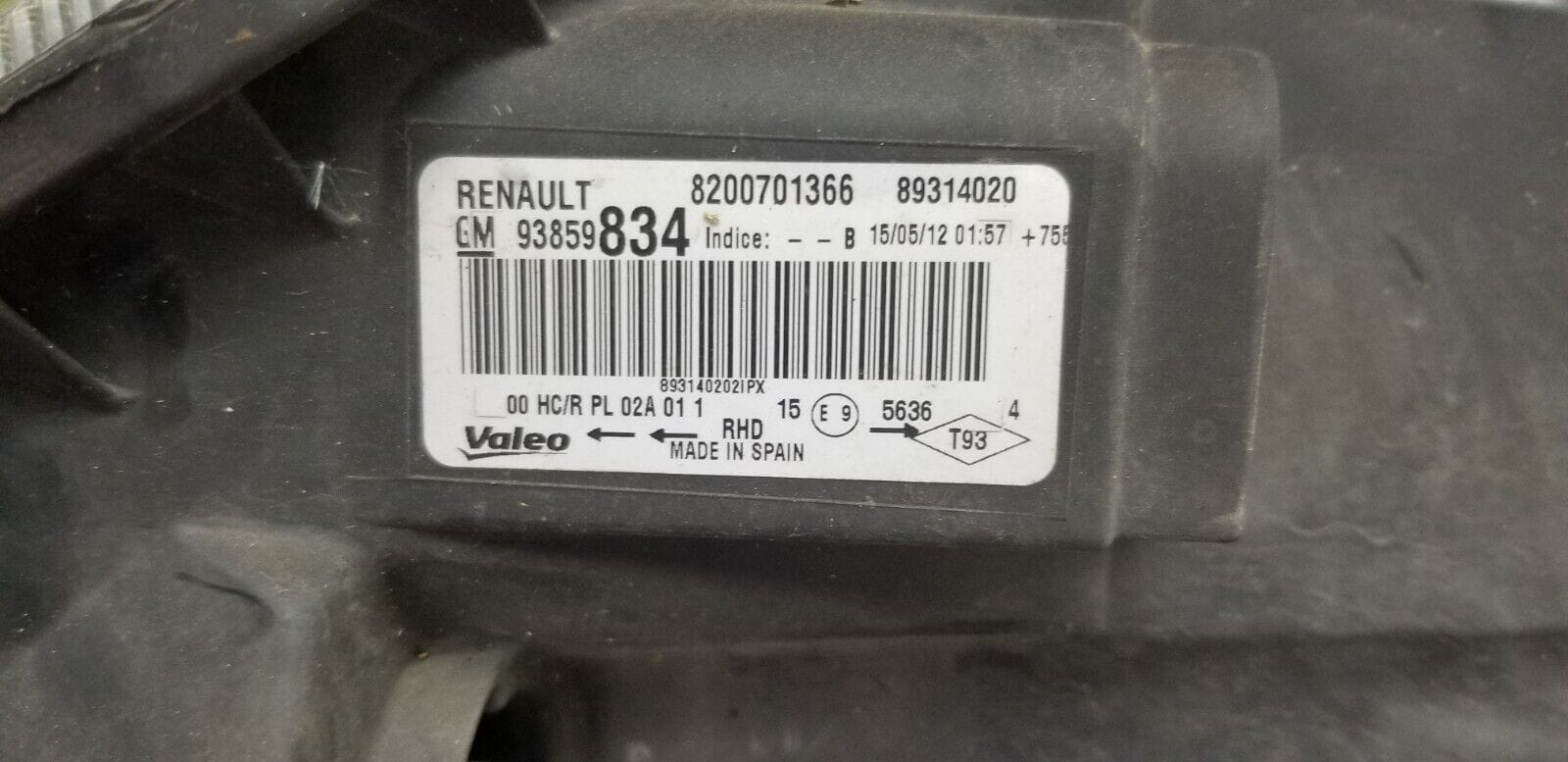 VAUXHALL Vivaro 2010 (2006-2014) Right Near Side Headlight Headlamp 93859834 - Image 5