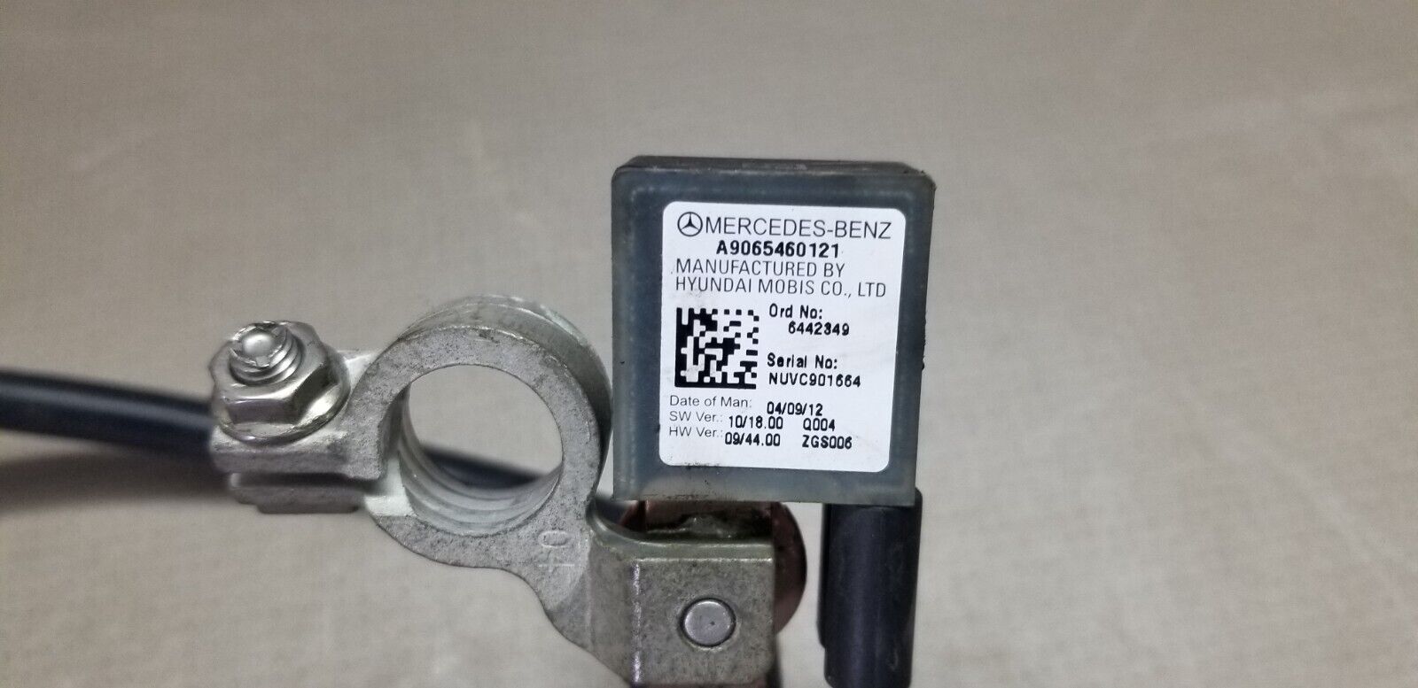 2015 MERCEDES SPRINTER W906 NEGATIVE BATTERY CABLE LEAD A9065460121 - Image 3