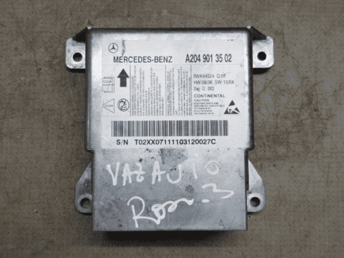 MERCEDES-BENZ C CLASS W204 AIRBAG CONTROL MODULE ECU A2049013502