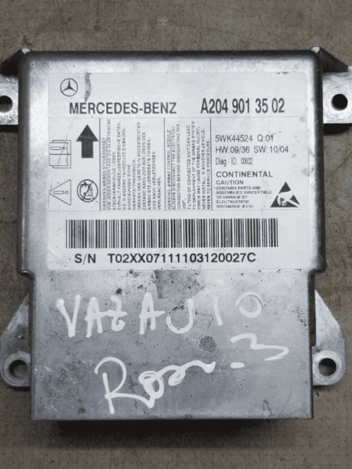 MERCEDES-BENZ C CLASS W204 AIRBAG CONTROL MODULE ECU A2049013502