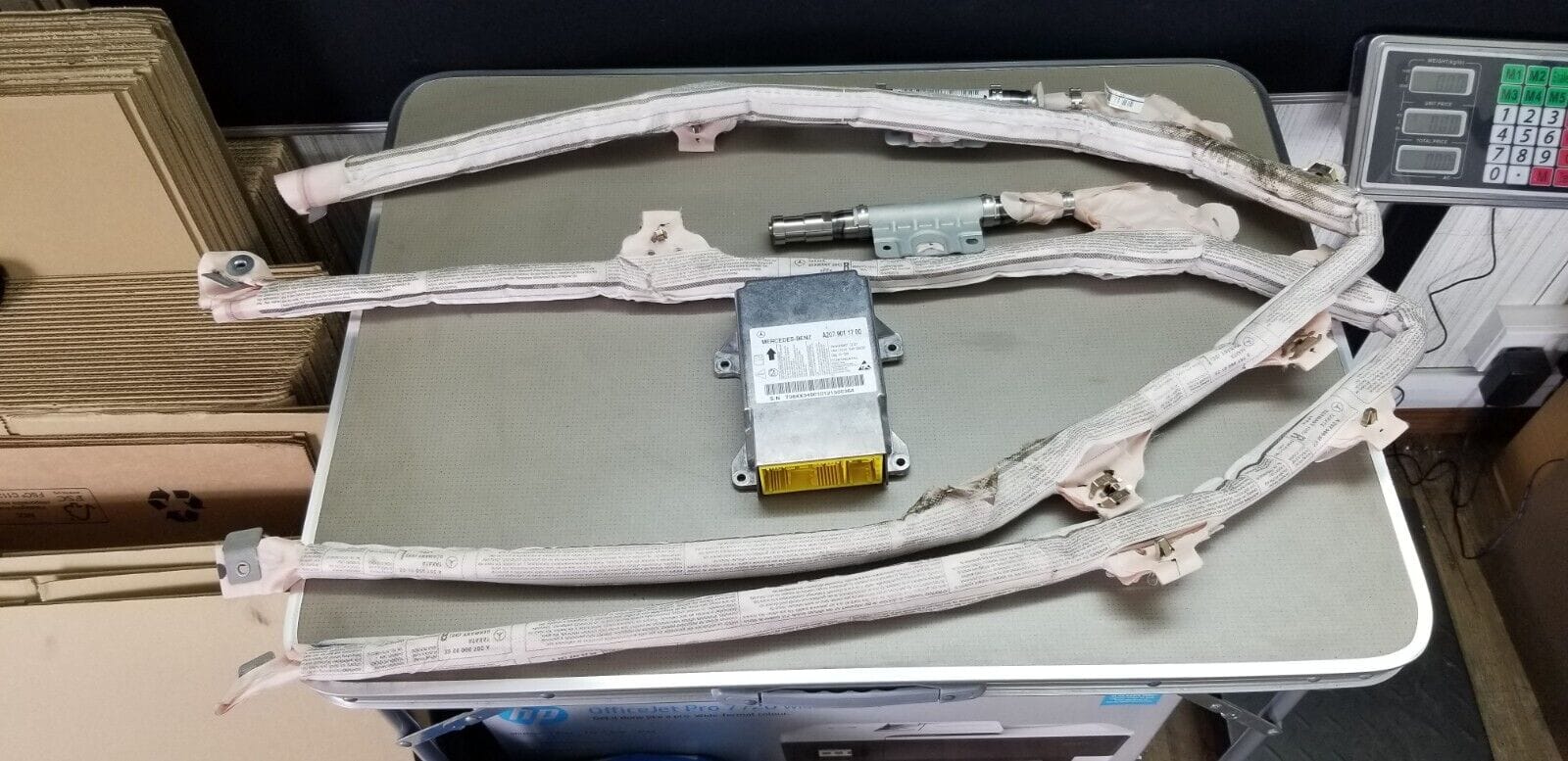 MERCEDES BENZ E Class W207 2 X ROOF CURTNAIN AIR BAG + MCU