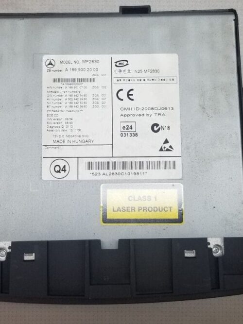 Top view of MF2830 radio for Mercedes-Benz