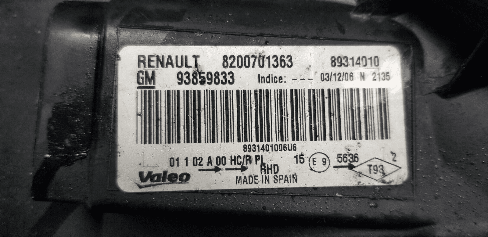 RENAULT Trafic VAUXHALL VIVARO Headlight Headlamp Left N/S 2006-2014 93859833 - Image 5