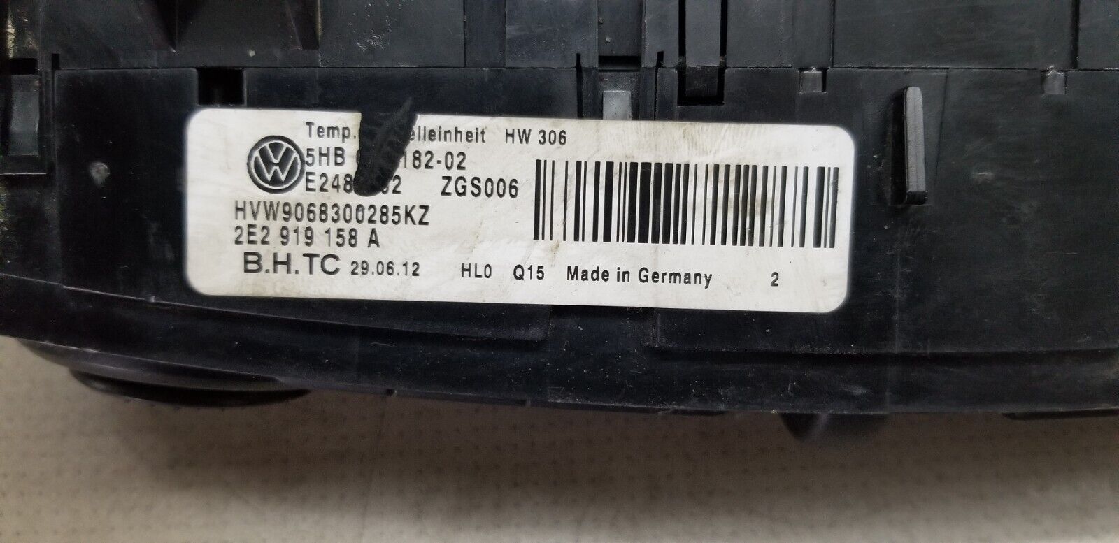 VW CRAFTER HEATER CONTROLS / HEATER SWITCHES HVW9068300285KZ 2006 - 2013 - Image 3