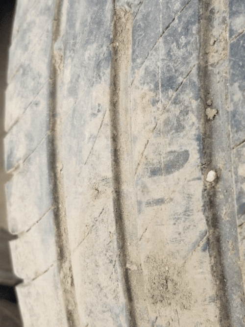 Close-up of 235/65R16C tyre tread pattern